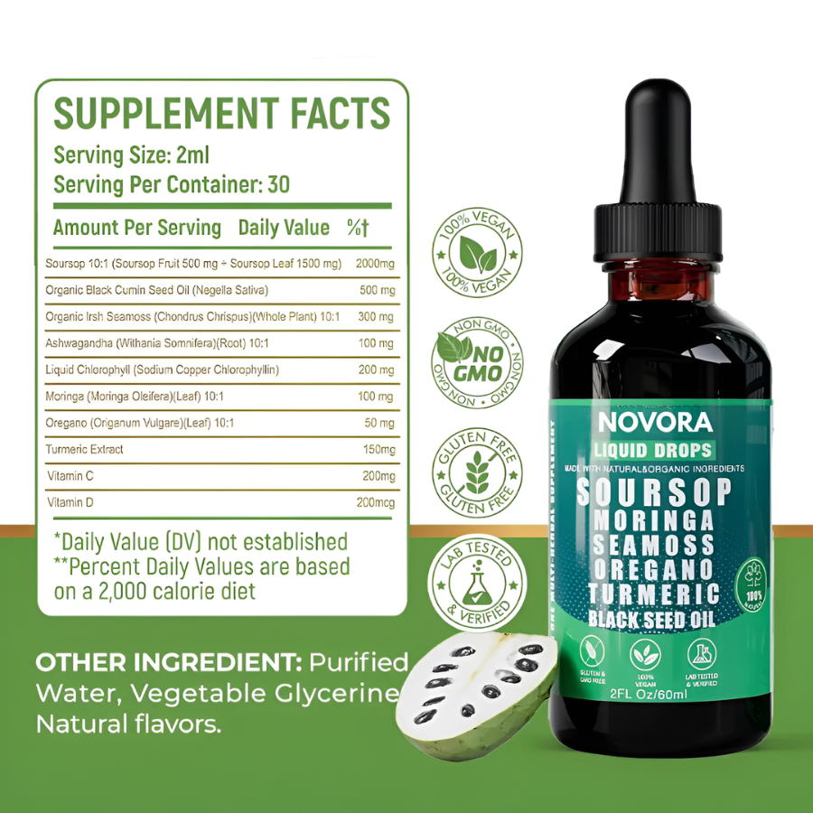 100% Organic 10-in-1 Soursop Extract Drops