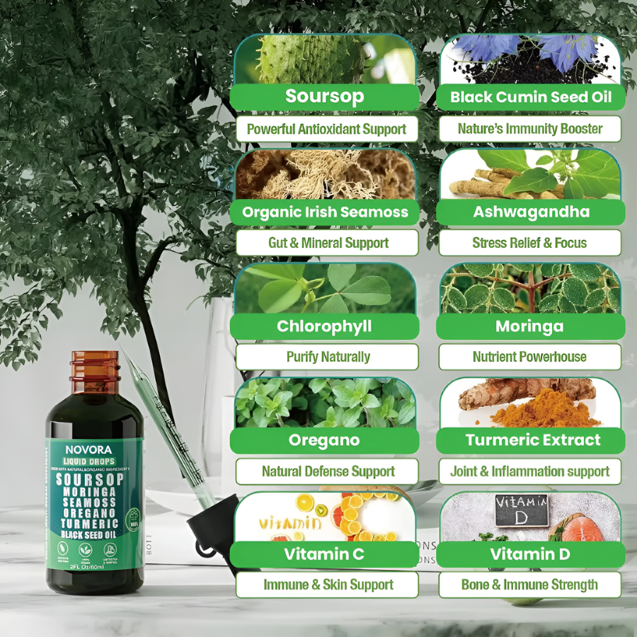 100% Organic 10-in-1 Soursop Extract Drops