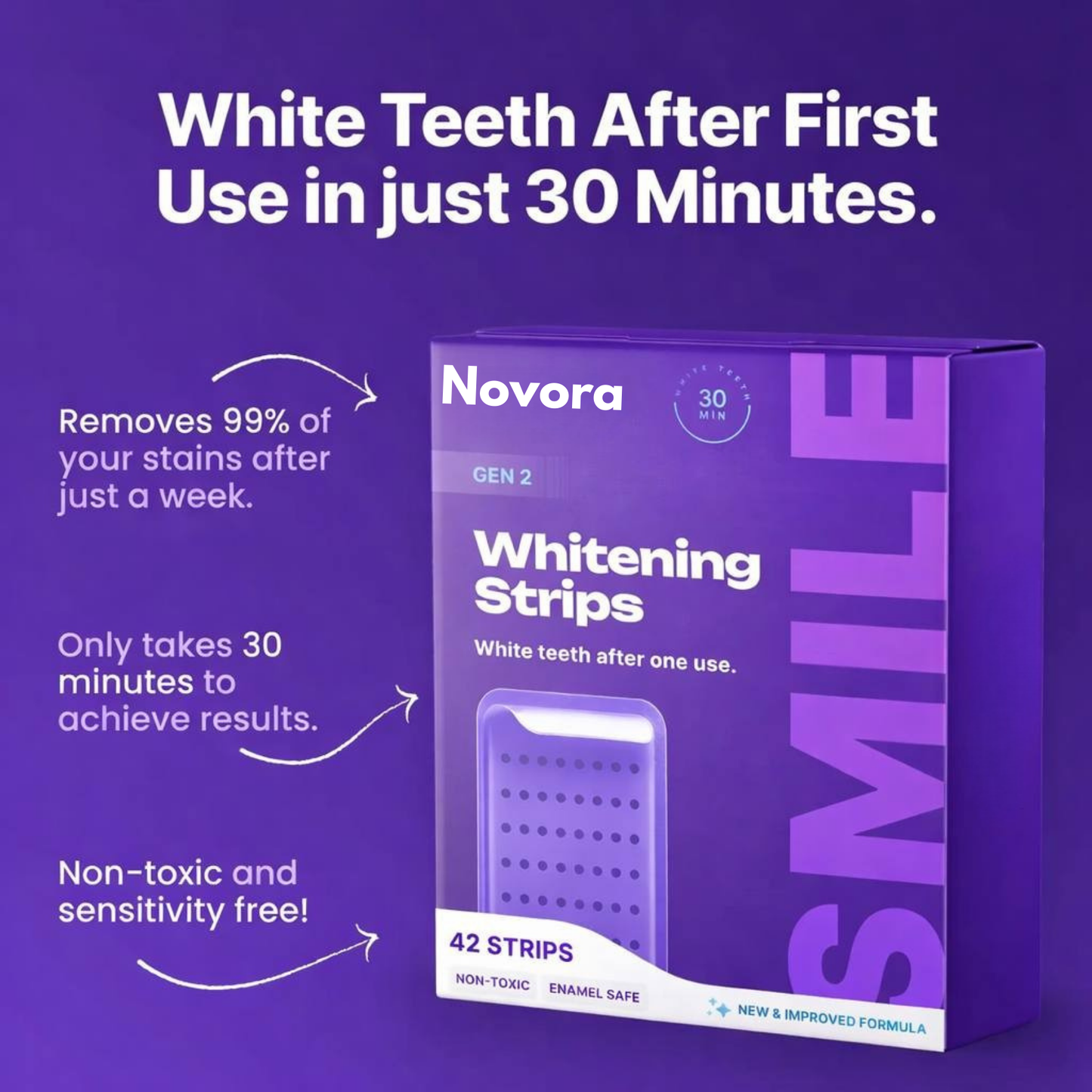 Novora Purple Teeth Whitening Strips™