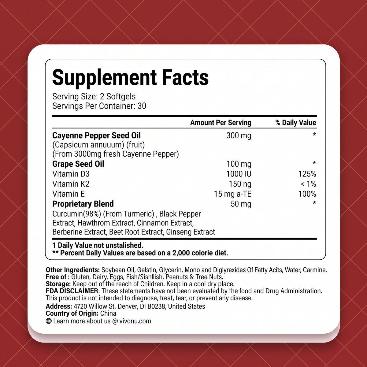Novora Cayenne Pepper Softgels™