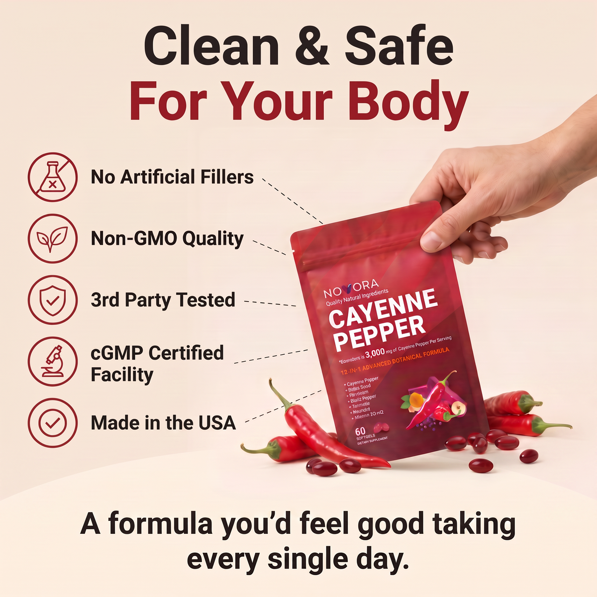 Novora Cayenne Pepper Softgels™